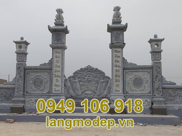 Cổng đá khu lăng mộ đá thiết kế theo phong thuỷ