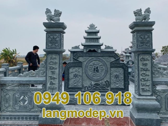 Cổng đá khu lăng mộ đá thiết kế theo phong thuỷ