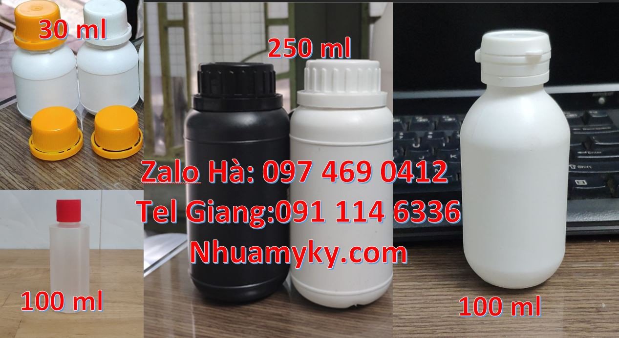 chai nhựa nhỏ 100ml đựng gia vị,chai nhựa hdpe 250ml đựng dầu mè rẻ