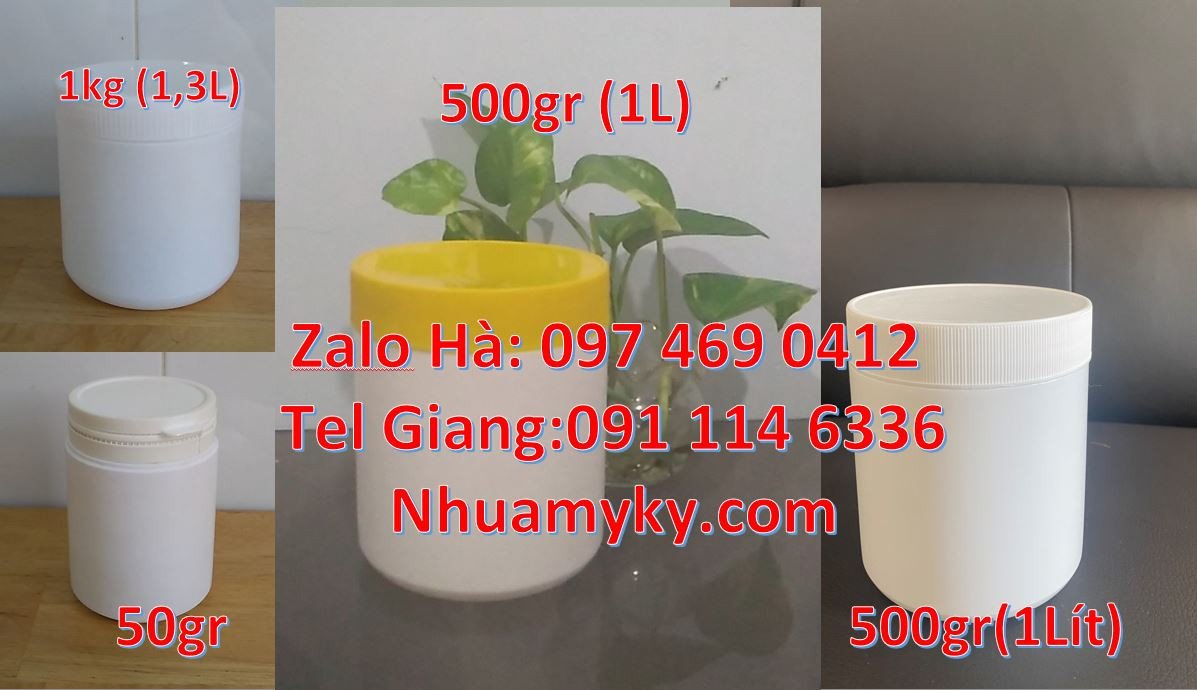 hũ nhựa đựng mứt,hũ nhựa hdpe màu trắng,hũ nhựa đựng bột ngọt giá rẻ