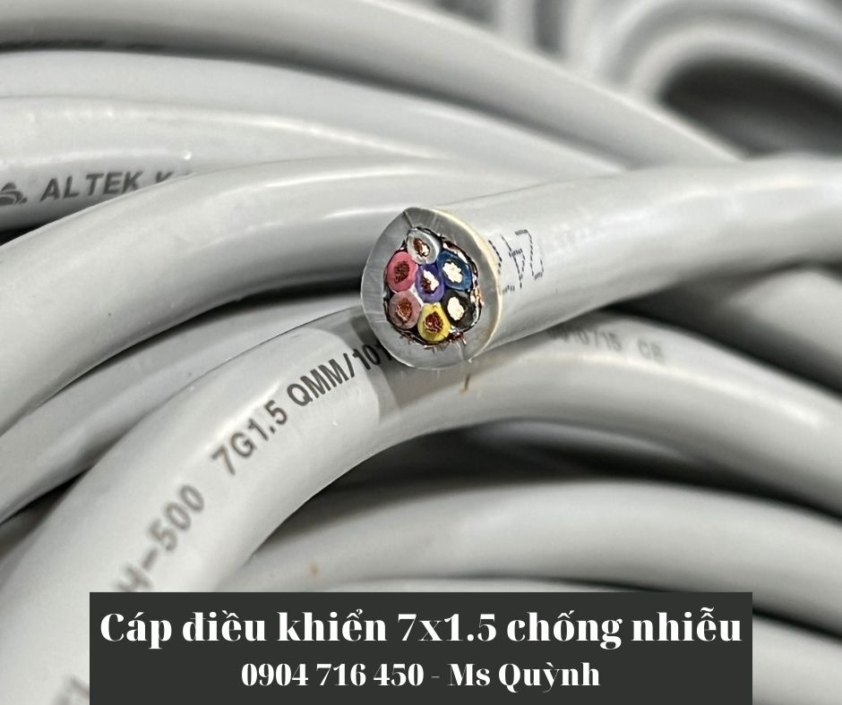 Cáp điều khiên 7 lõi, 7x1.5 Đà Nẵng, Sài Gòn, Hà Nội