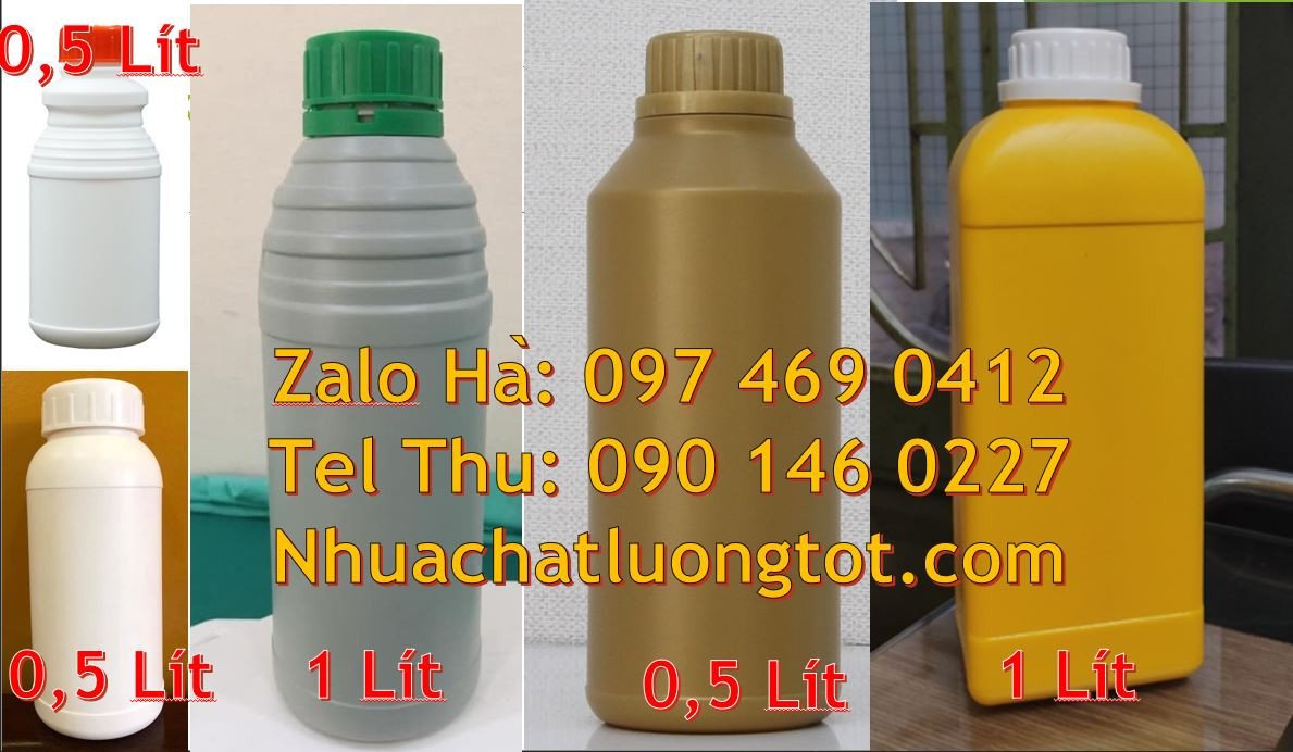 chai nhựa lớn 1l đựng hóa chất,chai nhựa hdpe trắng 1l đựng nước uống