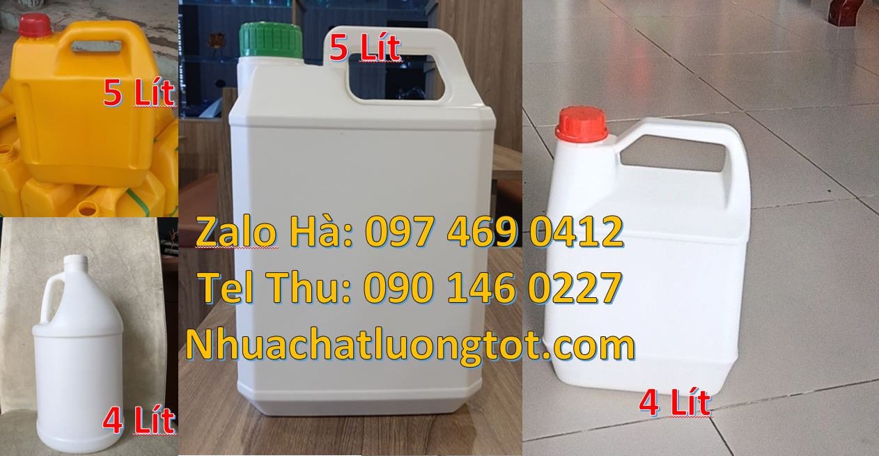 can nhựa nhỏ 4l đựng thực phẩm,can nhựa 5l đựng nước tẩy rửa,can nhựa
