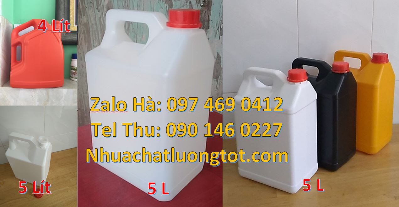 can nhựa nhỏ 4l đựng thực phẩm,can nhựa 5l đựng nước tẩy rửa,can nhựa