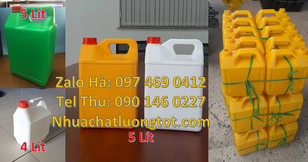 can nhựa nhỏ 4l đựng thực phẩm,can nhựa 5l đựng nước tẩy rửa,can nhựa