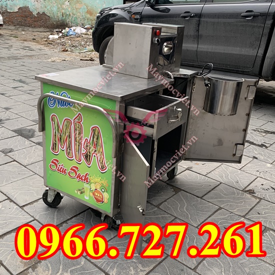 Máy ép mía 2 cây bàn dài siêu sạch