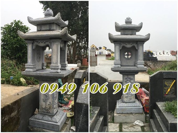Mẫu cây hương nghĩa trang gia đình bằng đá