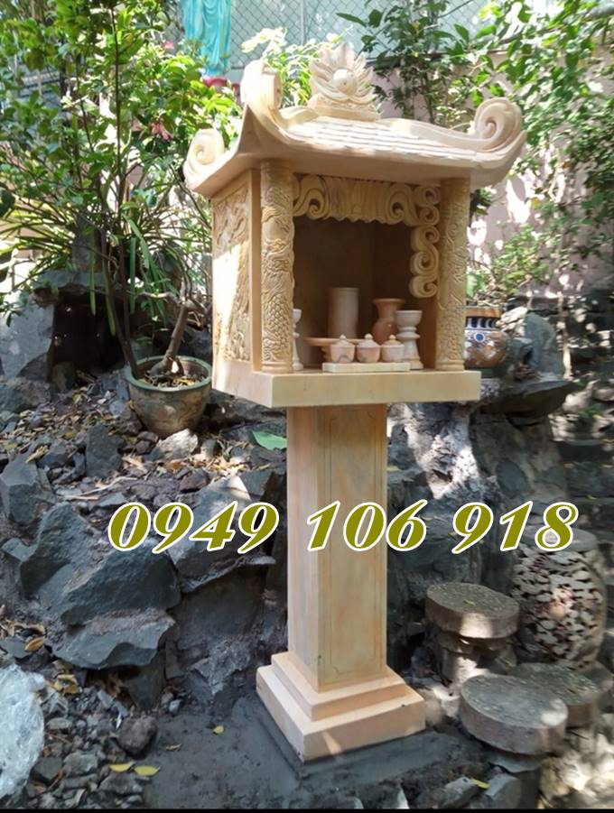 Mẫu cây hương nghĩa trang gia đình bằng đá