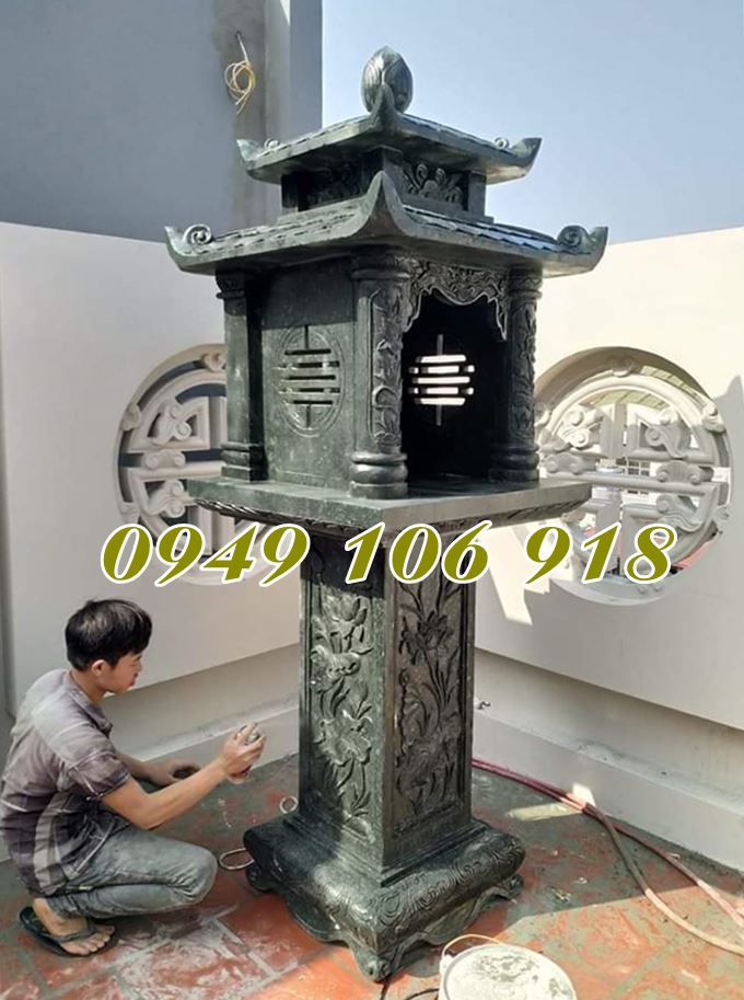 Mẫu cây hương nghĩa trang gia đình bằng đá