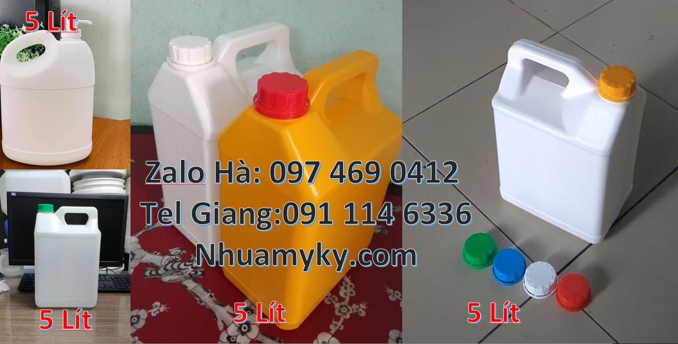 can nhựa nhỏ 5l đựng nước xả vải,can nhựa 2l đựng nước mắm,can nhựa re