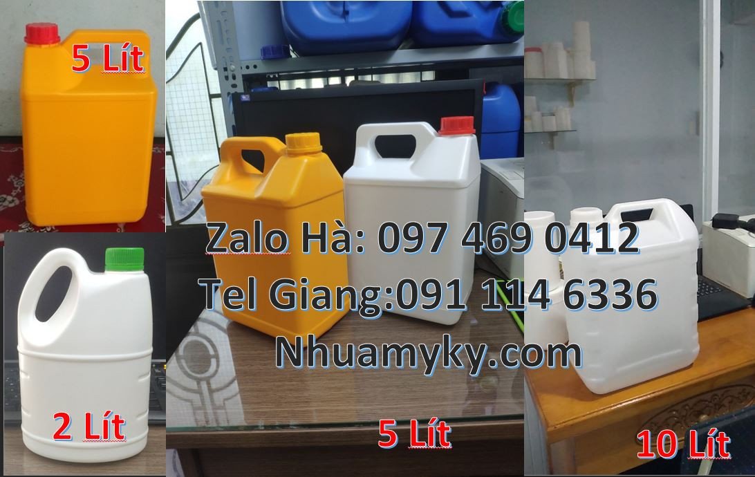 can nhựa nhỏ 5l đựng nước xả vải,can nhựa 2l đựng nước mắm,can nhựa re
