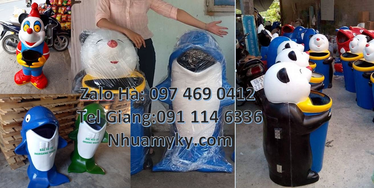 thùng rác hình con thú giá rẻ,thùng rác hình con cá heo,thùng rác hình