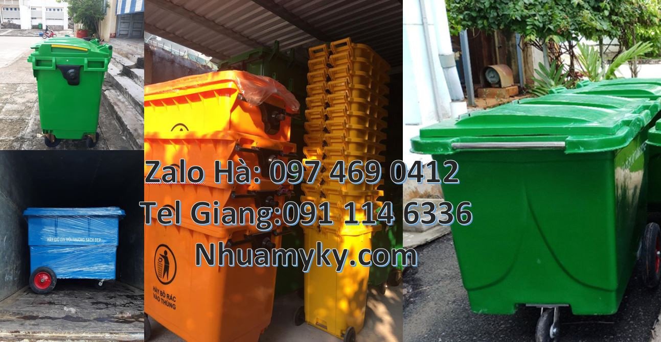 xe thu gom rác lớn 660l, xem gom rác 1000l 4 bánh xe,xe gom rác đô thị
