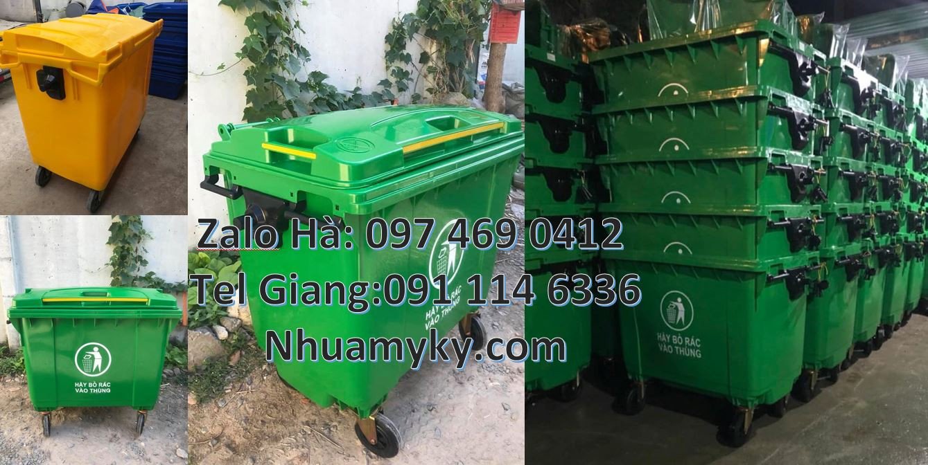 xe thu gom rác lớn 660l, xem gom rác 1000l 4 bánh xe,xe gom rác đô thị