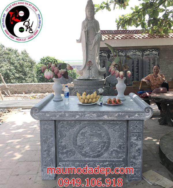 Lắp đặt cổng đình chừa bằng đá tại Bắc Giang