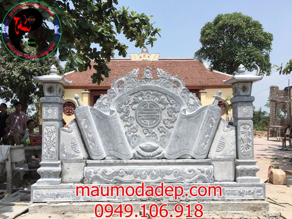Lắp đặt cổng đình chừa bằng đá tại Bắc Giang