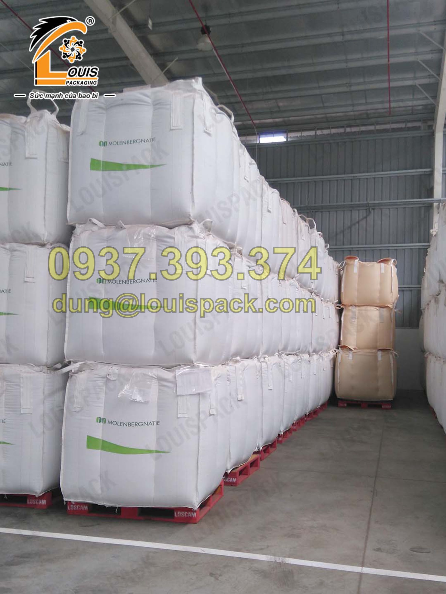 Bao jumbo đựng bột mì lưu kho hoặc xuất khẩu
