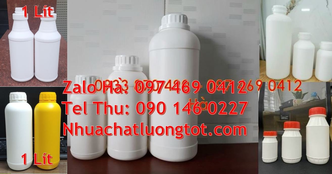 chai nhựa lớn 1l đựng chất tẩy rửa,chai nhựa hdpe đựng hóa chất,chai