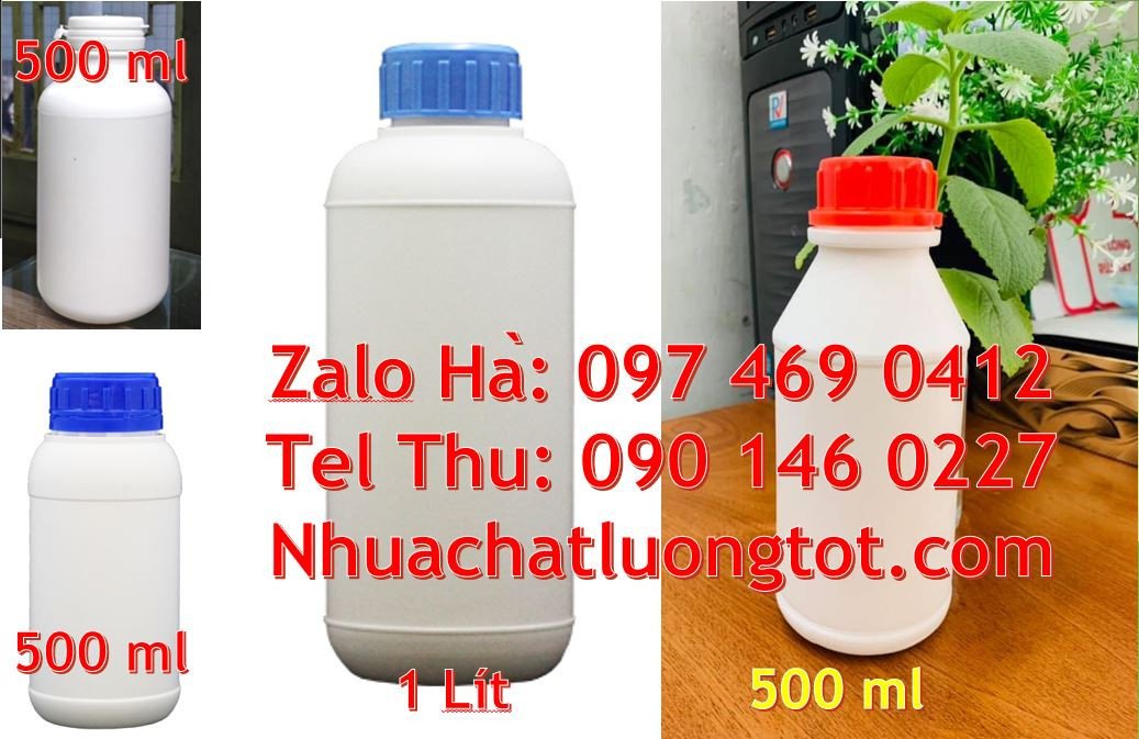 chai nhựa lớn 1l đựng chất tẩy rửa,chai nhựa hdpe đựng hóa chất,chai
