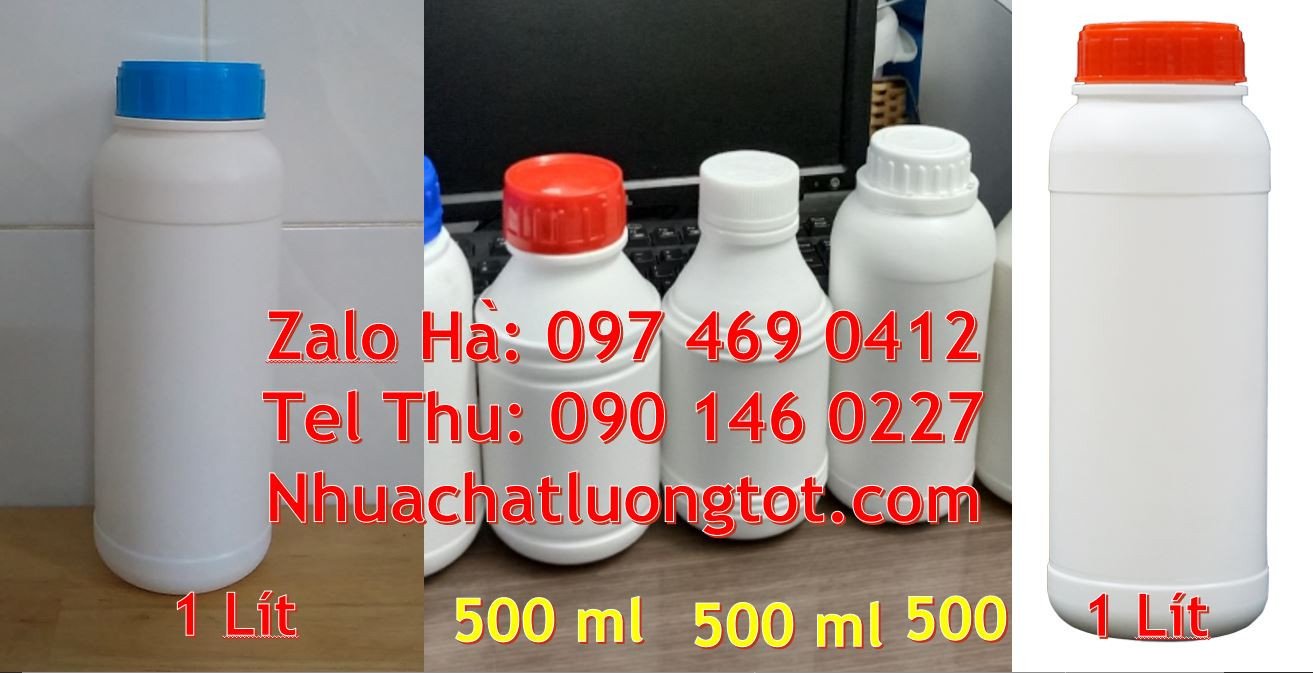 chai nhựa lớn 1l đựng chất tẩy rửa,chai nhựa hdpe đựng hóa chất,chai