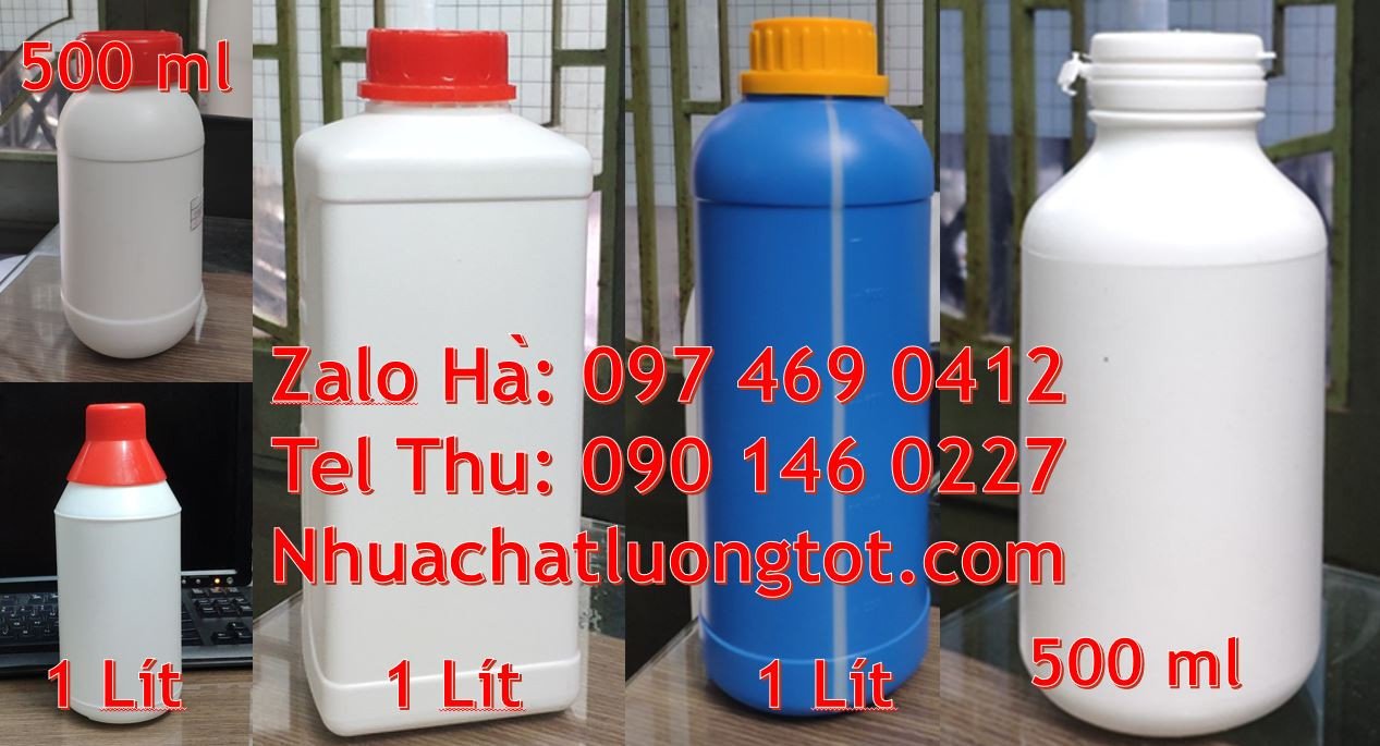 chai nhựa lớn 1l đựng chất tẩy rửa,chai nhựa hdpe đựng hóa chất,chai