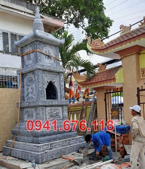 Bình định 214 tháp mộ để thờ tro cốt bằng đá đẹp bảo tháp sư