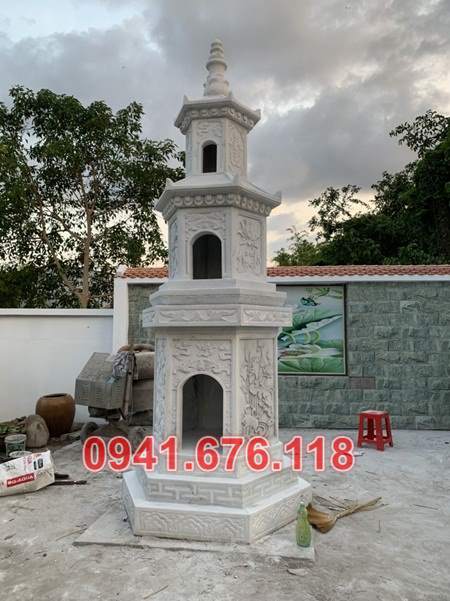 Bình định 214 tháp mộ để thờ tro cốt bằng đá đẹp bảo tháp sư