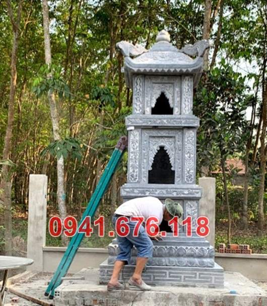 Bình định 214 tháp mộ để thờ tro cốt bằng đá đẹp bảo tháp sư