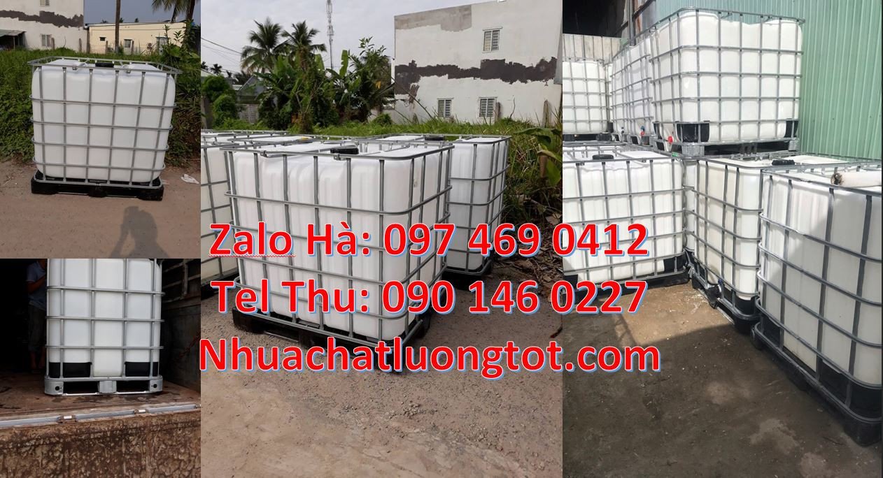 tank nhựa lớn 1000l,thùng nhựa vuông có khung thép,thùng ibc giá rẻ nh