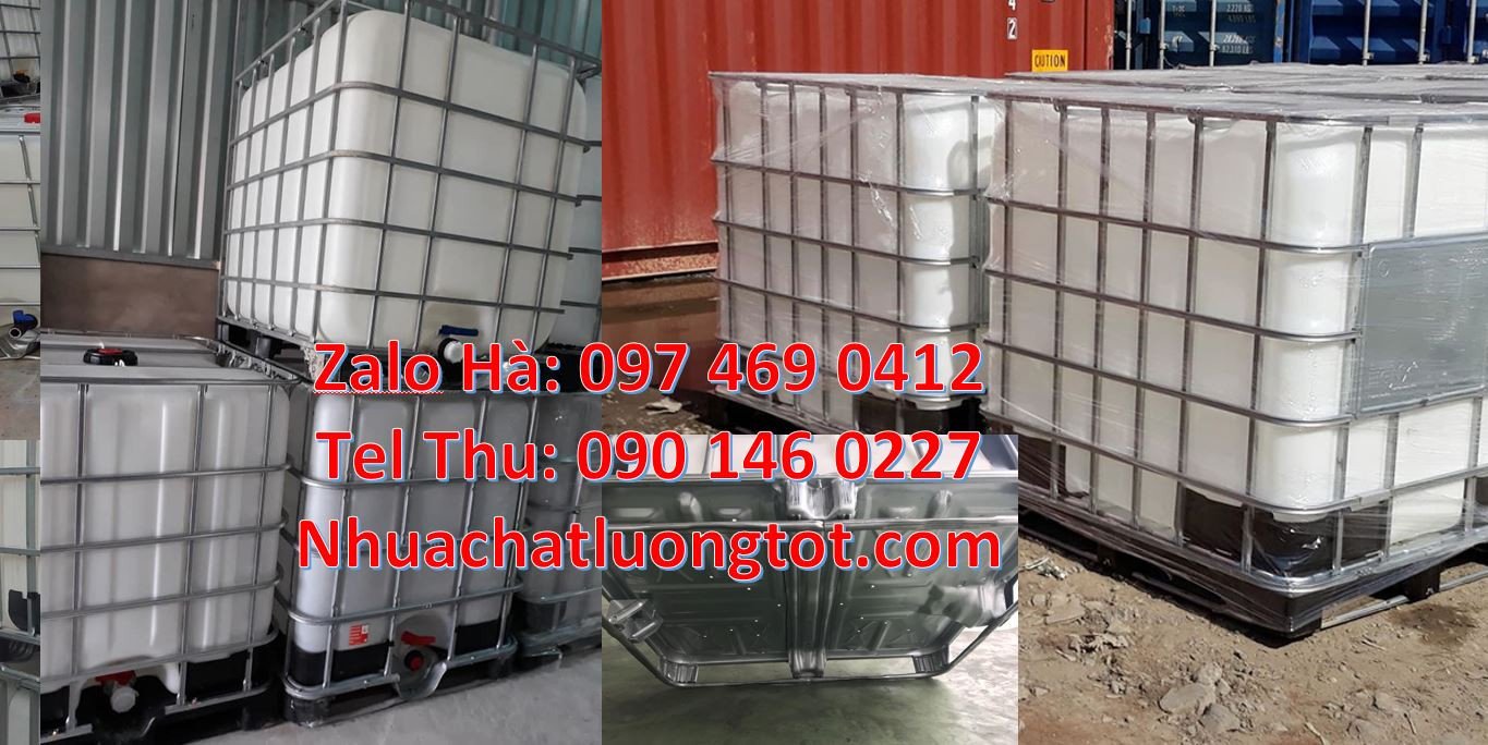 tank nhựa lớn 1000l,thùng nhựa vuông có khung thép,thùng ibc giá rẻ nh