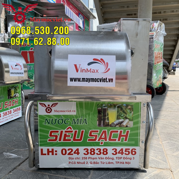 Máy ép mía 3 lô tạo bọt công suất 800w bảo hành 12 tháng