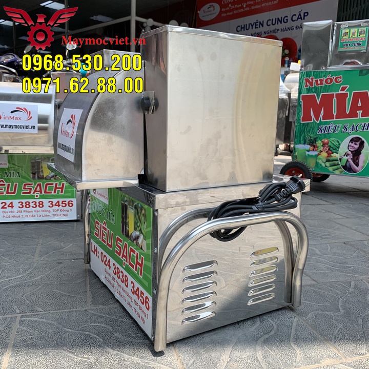 Máy ép mía 3 lô tạo bọt công suất 800w bảo hành 12 tháng