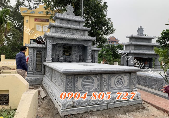 Tháp mộ đá để hũ tro cốt xây bằng đá tại Tây Ninh