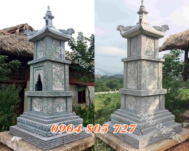 Tháp mộ đá để hũ tro cốt xây bằng đá tại Tây Ninh