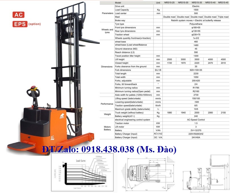 Xe nâng điện cao đứng lái, Hàng có sẵn Giá hấp dẫn