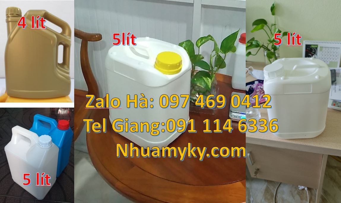 can nhựa nhỏ 5l đựng thực phẩm,ca nhựa hdpe màu trắng xanh đen giá rẻ