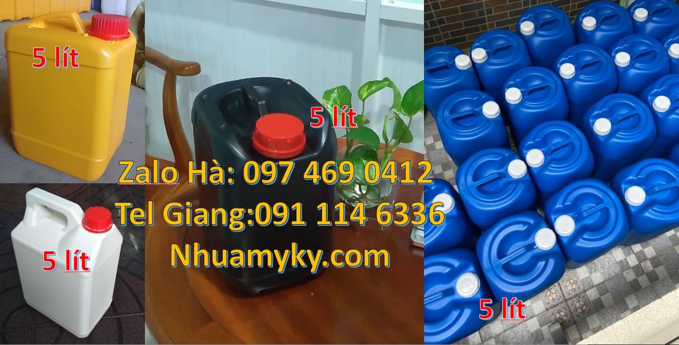 can nhựa nhỏ 5l đựng thực phẩm,ca nhựa hdpe màu trắng xanh đen giá rẻ