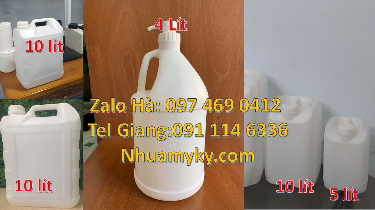 can nhựa nhỏ 5l đựng thực phẩm,ca nhựa hdpe màu trắng xanh đen giá rẻ