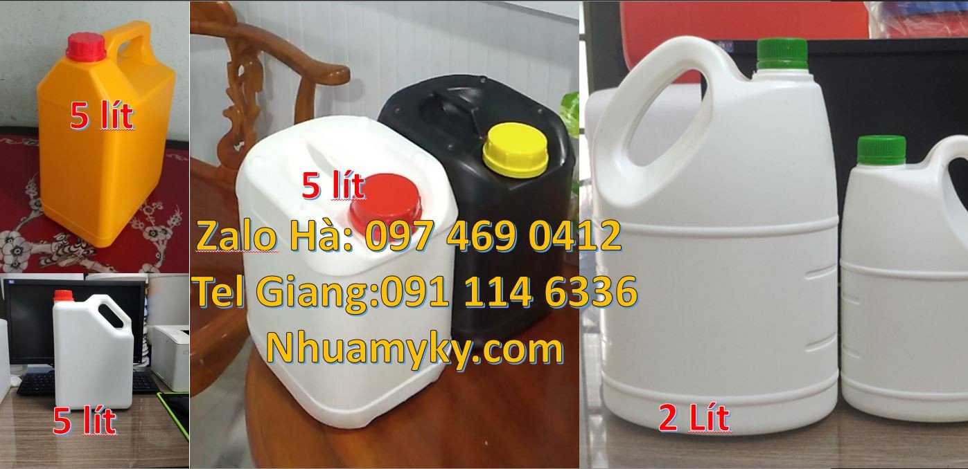 can nhựa nhỏ 5l đựng thực phẩm,ca nhựa hdpe màu trắng xanh đen giá rẻ
