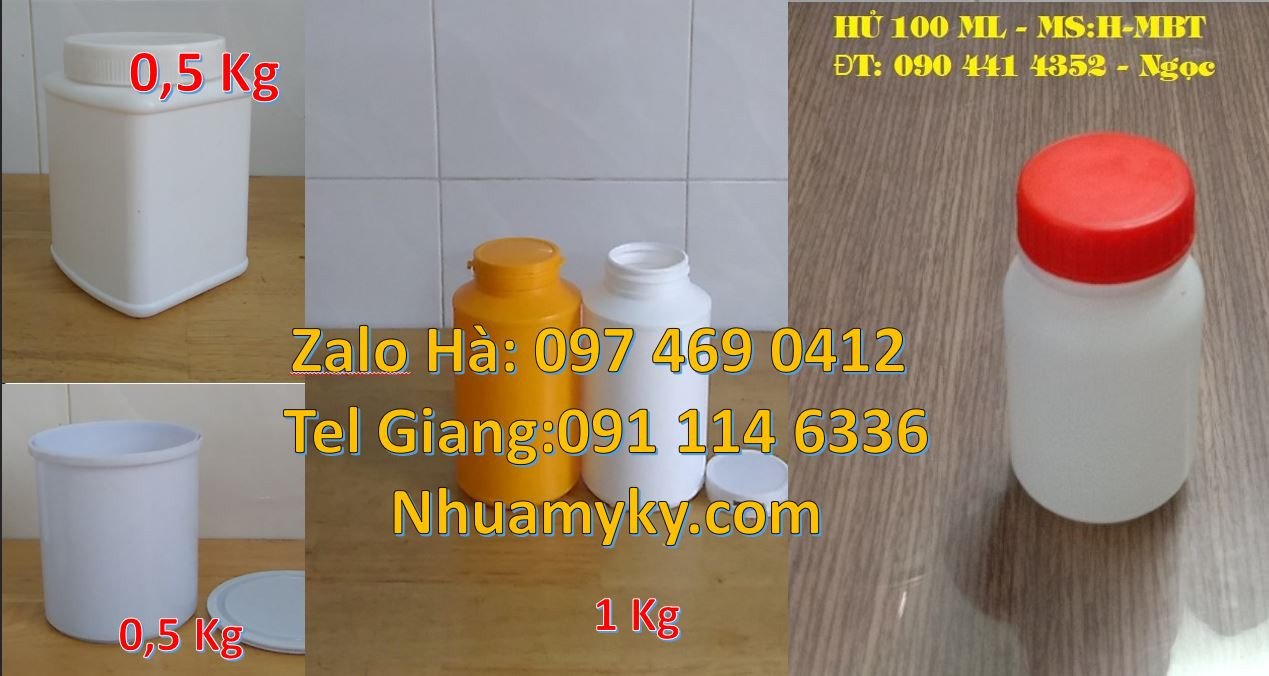 hũ nhựa 0.5kg đựng mỹ phẩm,hũ nhựa hdpe 1kg đựng hạt điều,hũ nhựa giá