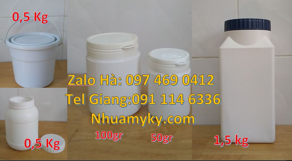 hũ nhựa 0.5kg đựng mỹ phẩm,hũ nhựa hdpe 1kg đựng hạt điều,hũ nhựa giá