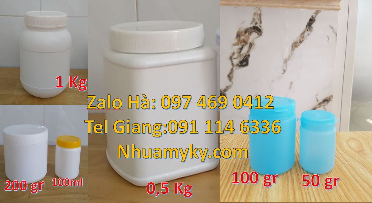 hũ nhựa 0.5kg đựng mỹ phẩm,hũ nhựa hdpe 1kg đựng hạt điều,hũ nhựa giá