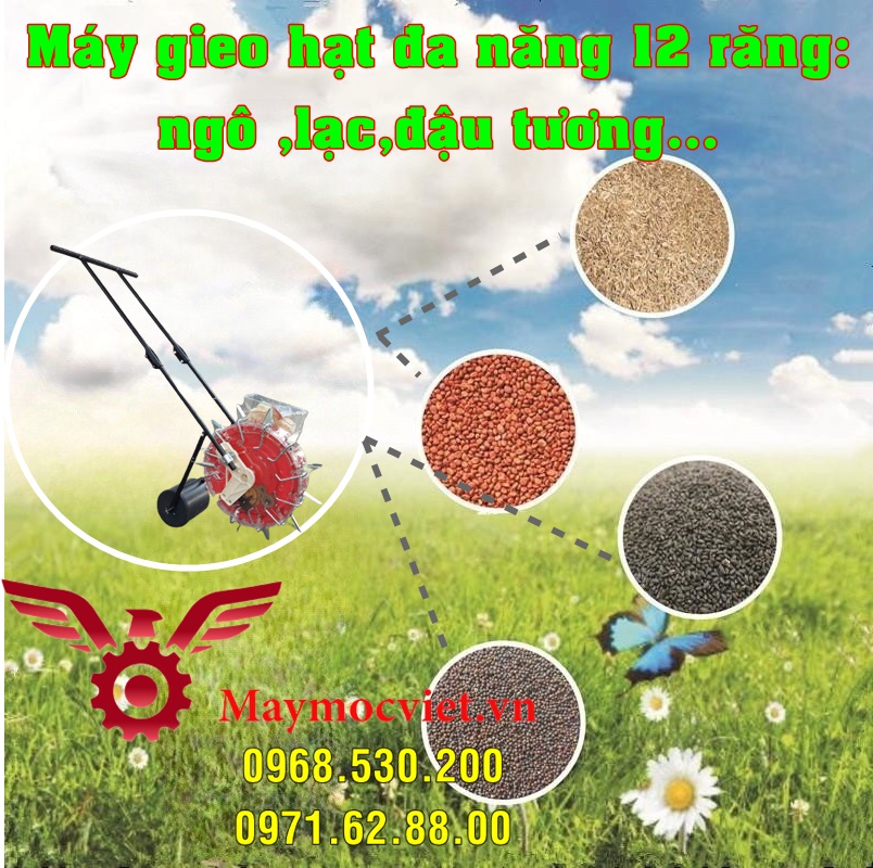 Tiết kiệm nhân công nhờ máy gieo hạt đa chức năng