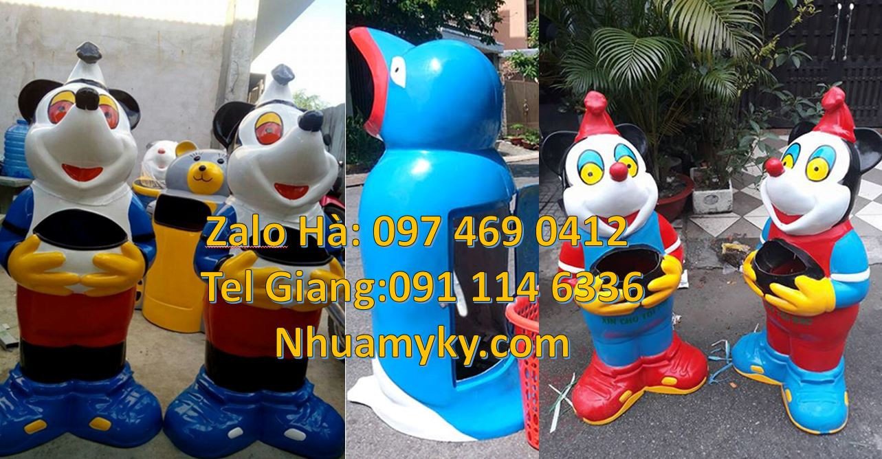 thùng rác hình con voi,thùng rác hình con cá chép,thùng rác con thú gi