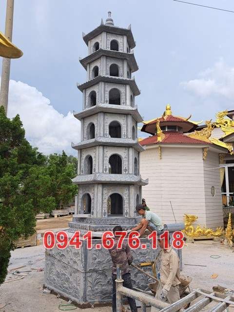 Mẫu 27 mộ tháp đá sư bán hải dương bảo tháp phật giáo