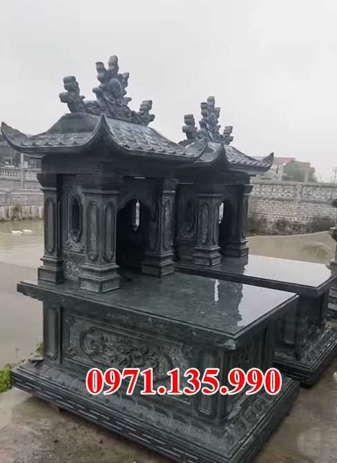 Mẫu mộ đá đôi để tro cốt đẹp bán tại đồng tháp lăng mộ bằng đá