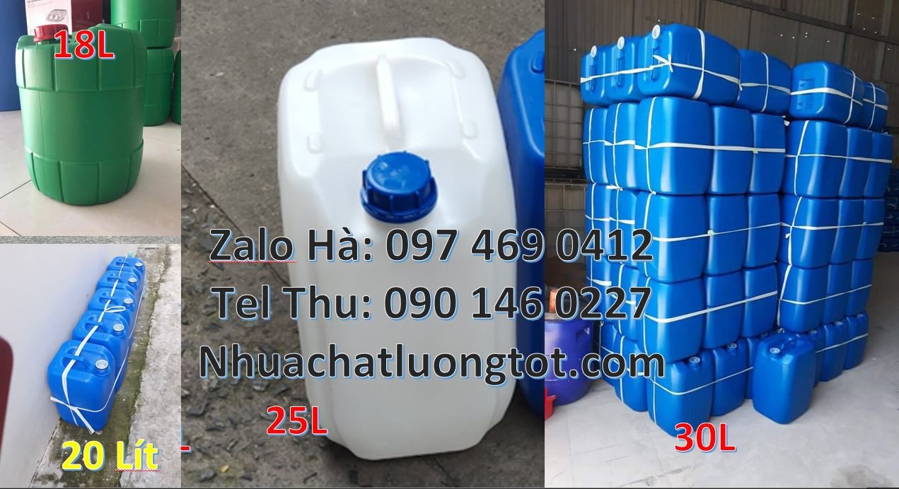 can nhựa 20l đựng hóa chất,can nhựa xanh 25l,can nhựa 30l giá rẻ hcm