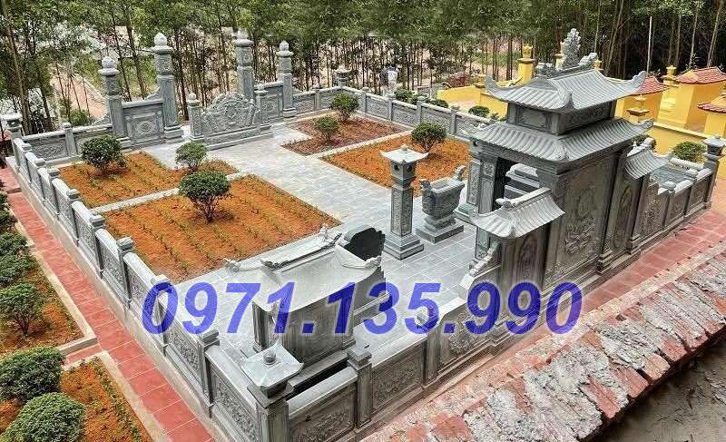 Mẫu khuôn viên khu lăng mộ bằng đá đẹp bán tại Ninh Thuận