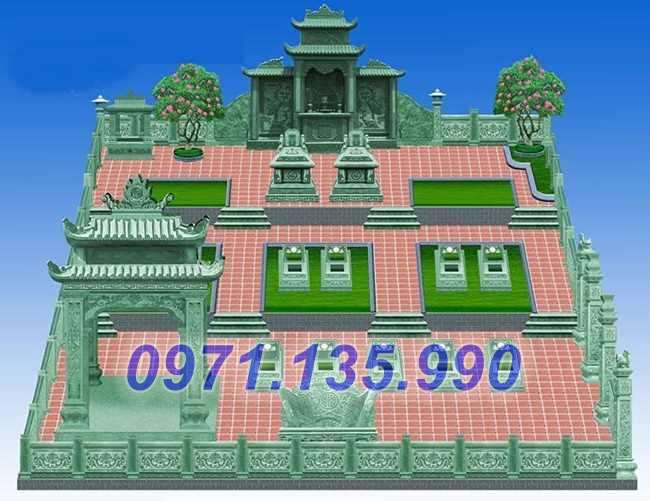 Mẫu khuôn viên khu lăng mộ bằng đá đẹp bán tại Ninh Thuận