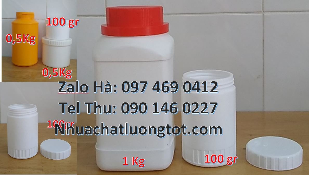 hũ nhựa hdpe màu trắng,hũ nhựa 800ml đựng hóa chất,hũ nhựa 1kg giá rẻ